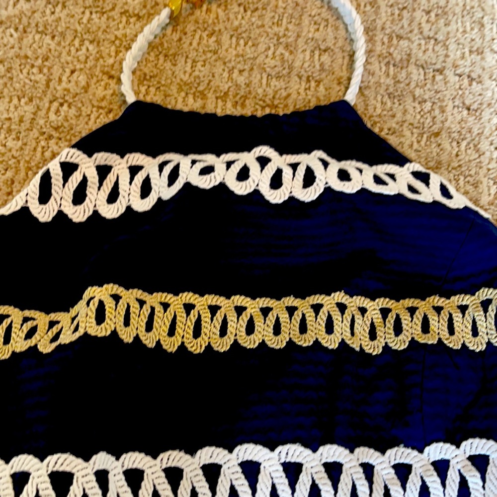 Blue embellished dress